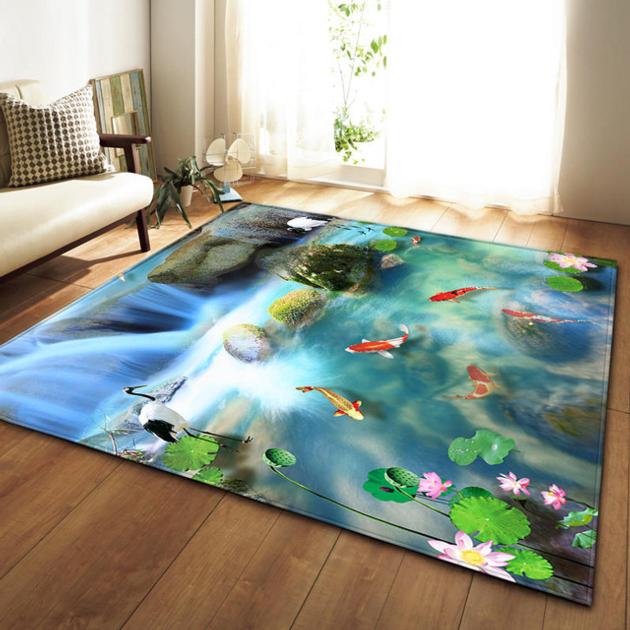 Nordic Carpet Flannel 3D Printed Area