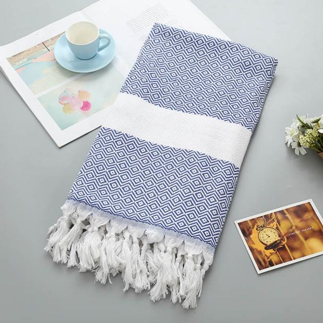 Oversized Turkish Bath Towel with Tassel Terry Cloth Striped Beach Towel Unit Price $ 4.54