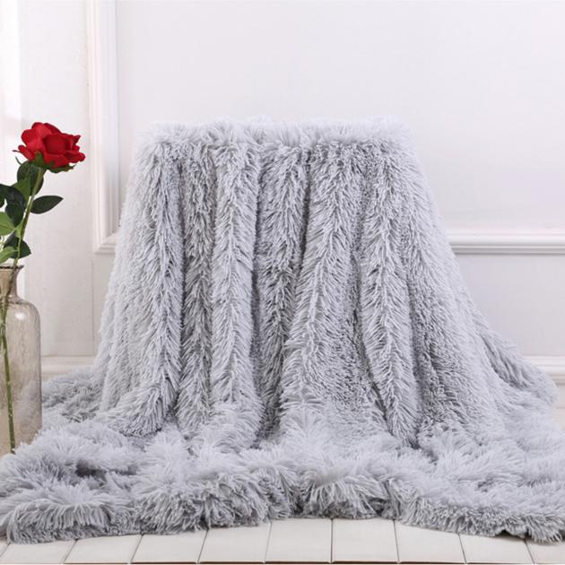 Super Soft Long Shaggy Fuzzy Fur Warm Elegant Cozy With Fluffy Sherpa Throw Blanket