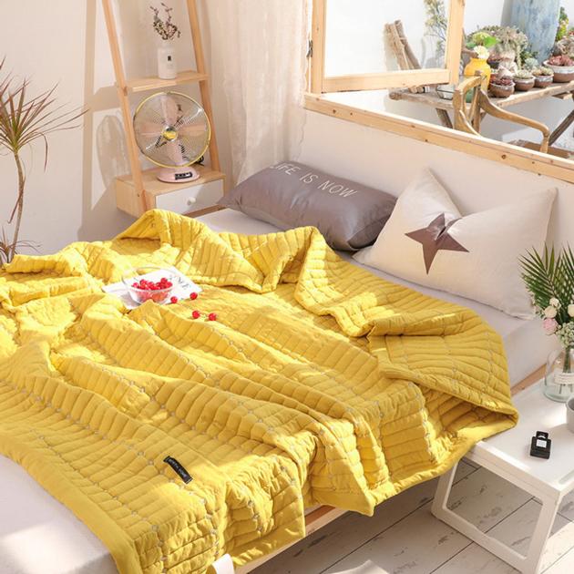 Solid Color Macaron summer Quilt Comforter Washable Bedding Colorful Duvet
