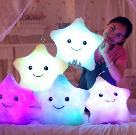 Led lamp luminous pillow colorful luminous pillow plush doll