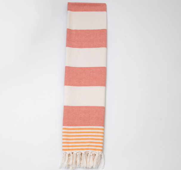 Striped Cotton Turkish Bath Towel With