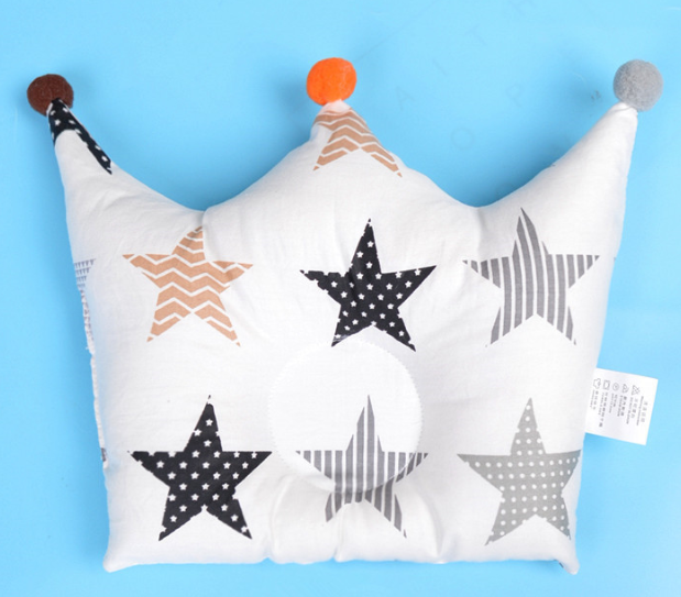 Cute Pillow for Baby Head Shape Prevent Flat Head Crown Star Cloud Bedding Nursing Pillow