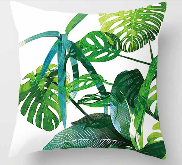 YWZN Tropical Plants Pillow Case Polyester