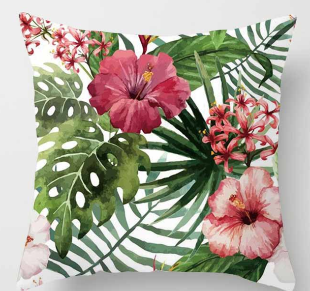 YWZN Tropical Plants Pillow Case Polyester