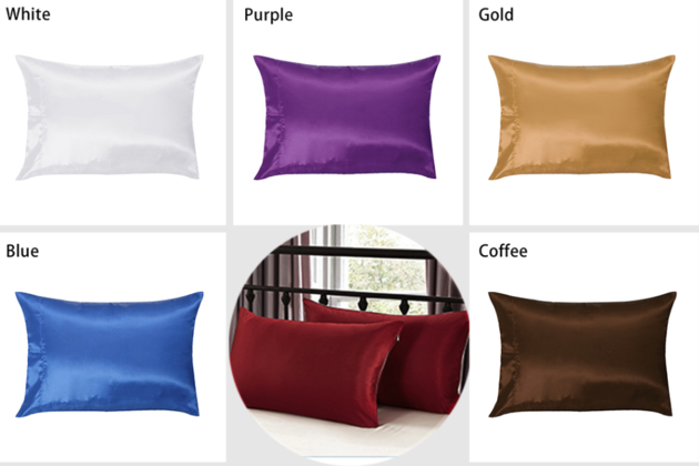 1PC Pure Silk Satin Pillowcase Silky