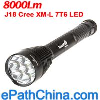 TrustFire J18 Cree XM-L T6 8000 Lumens 5 Modes 7 Bulbs LED Flashlight + Holster 