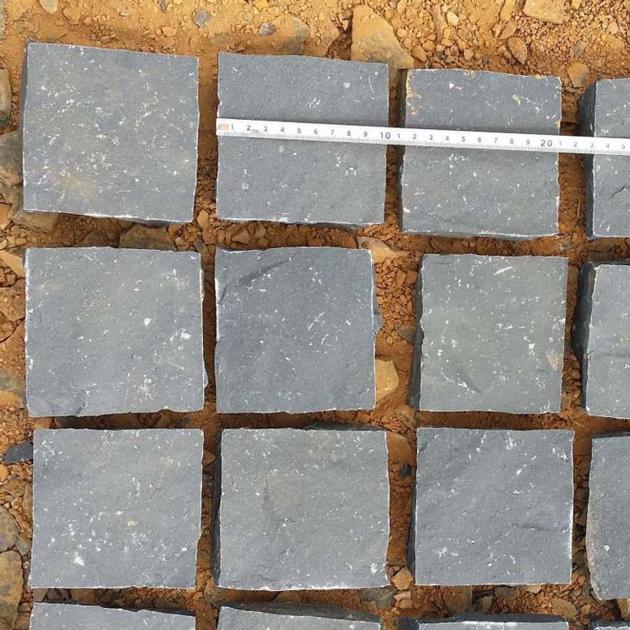 natural split black basalt cobblestone for driveway