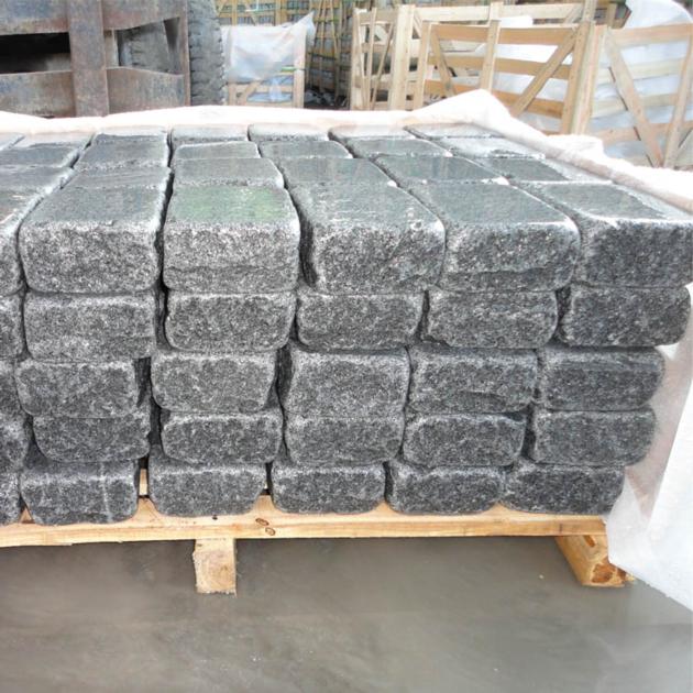 Tumbled Dark Grey Granite Paving Cobblestones