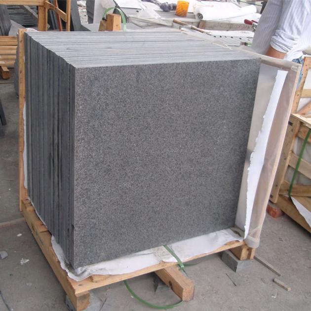 G684 Black Granite Flamed Outdoor Pavers