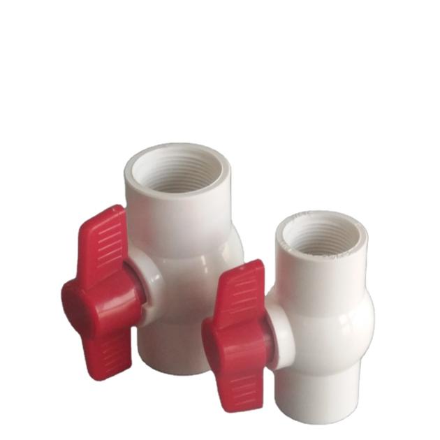 UPVC CPVC compact ball valve/threaded or socket white or grey ASTM JIN DIN BS standard PVC valve
