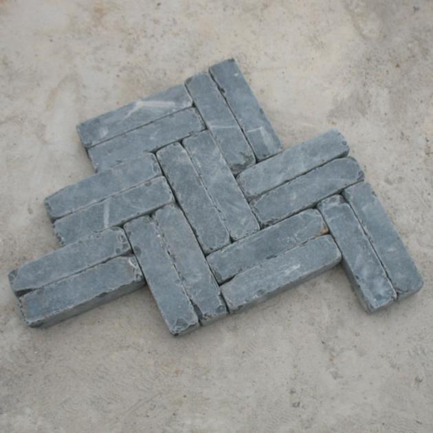 Tumbled Black Basalt Stone Bricks For