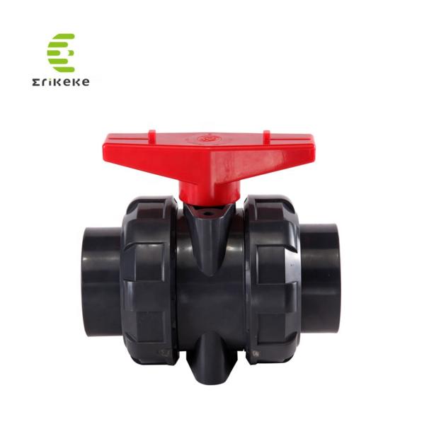 UPVC True union ball valve DIN seal EPDM UPVC Double union ball valve for acid-base chemistry indust