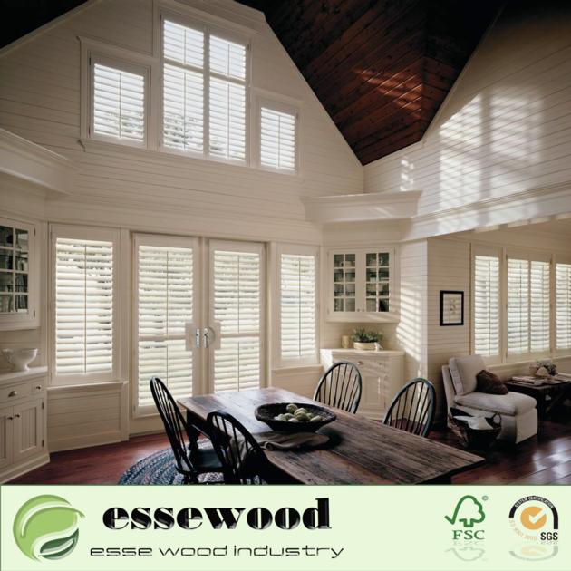 Color Customized Basswood Plantation Shutters Window