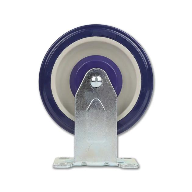 XTCW-5FP2 Heavy duty caster wheel,blue 5-inch heavy duty swivel caster Round hole fixed concave squa