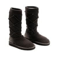 ugg chocolate classic argyle knit boots 5879