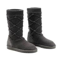 ugg charcoal classic argyle knit boots 5879