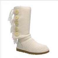Cream Ugg Fringe Cardy Boots