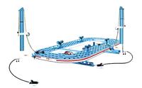 Universal car body straightening bench