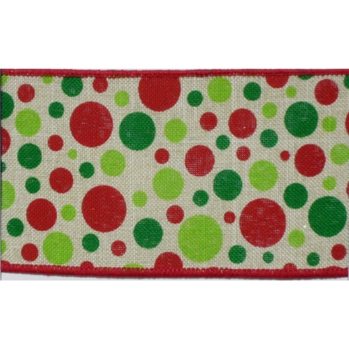 Colorful Dots Design Christmas Wired Edge