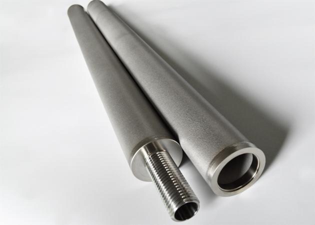 Stainless steel powder sintered porous filter cartridge for bubble diffusion and gas sparging