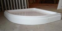 Acrylic shower tray with removable skirt