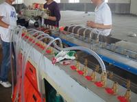 PVC profile extrusion line