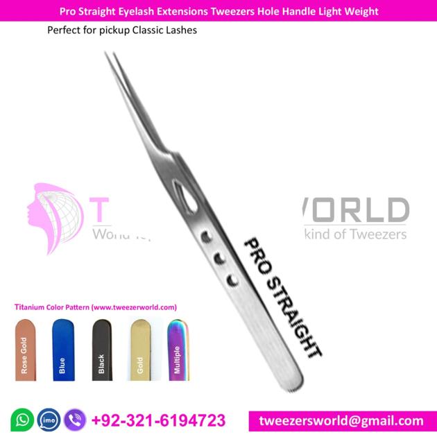  Straight Eyelash Extensions Tweezer with Light Weight Tweezer