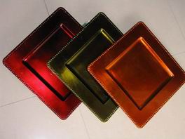 Gold Charger Plates,Bead Charger Plates,Bead Plates,Service Plates,Dinner Plate,lacquer plastic tray
