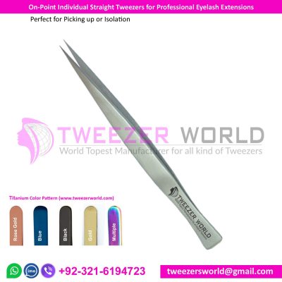 On-Point Individual Straight Tweezers For Professional Eyelash Extensions