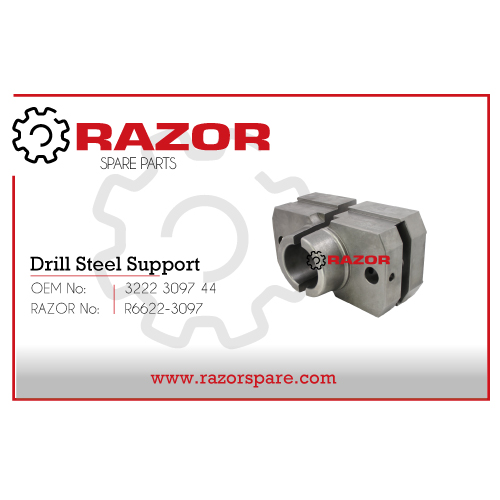 Drill Steel Support 3222 3097 44 - Razor Spare Parts