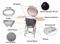 Standard ceramic bbq grill,kamado grill