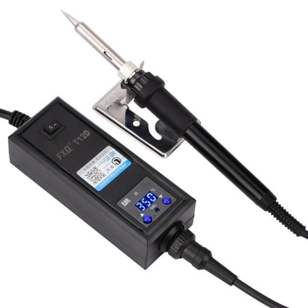 Adjustable temperature electric solding iron