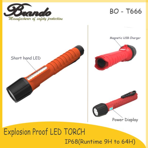 Explosion-proof LED Torch with OLED Display