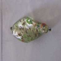 silver/gold foil handmade glass beads