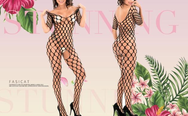 Women Bodystocking Fishnet Bodysuit Crotchless Lingerie