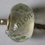 Sterling silver core faced glass beads