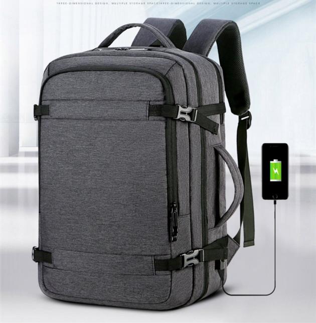 Full open BACKPACK for TRAVEL BAG OEM custom USB Charging Port Fits 15.6" laptop travel backpack