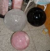 Natural quartz crystal spheres