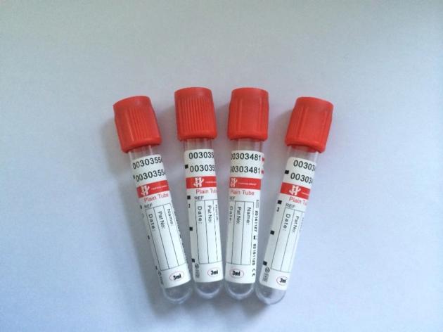 Plain Blood Collection Tube With Red