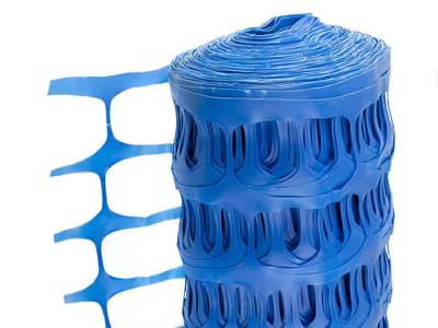 Blue Barrier Safety Fencing Erected Within