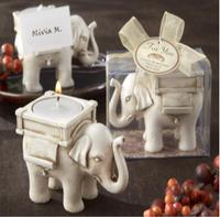 Lucky Elephant Antique-Ivory Candle Holder for Wedding favors 