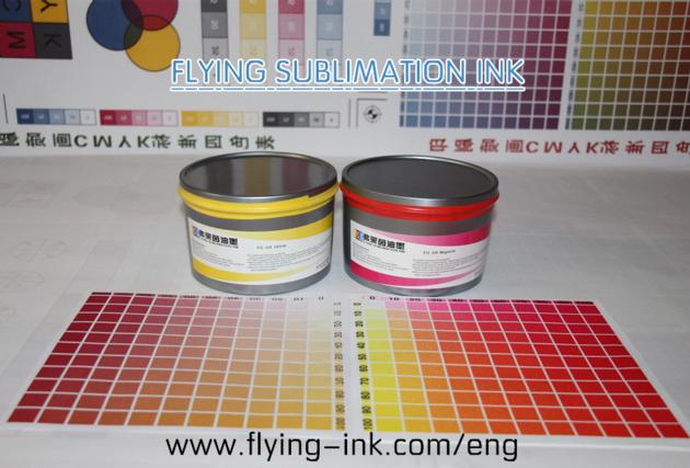 Flying sublimation ink for heat transfer presses
