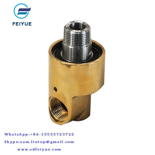 Stainless steel shaft copper housing high pressure 2 passages steam connector rotating unions