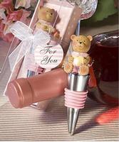 wedding/party/anniversary Precious Pink Teddy Bear Design Wine Bottle Stoppers