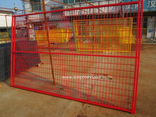 Powder coated paint temporary fence, portable fence