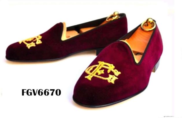 Velvet slippers mens