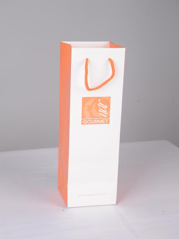 Rope Handled Ofset Printed Paper Bag for Vine Bottles Carrier Eurotote Bags