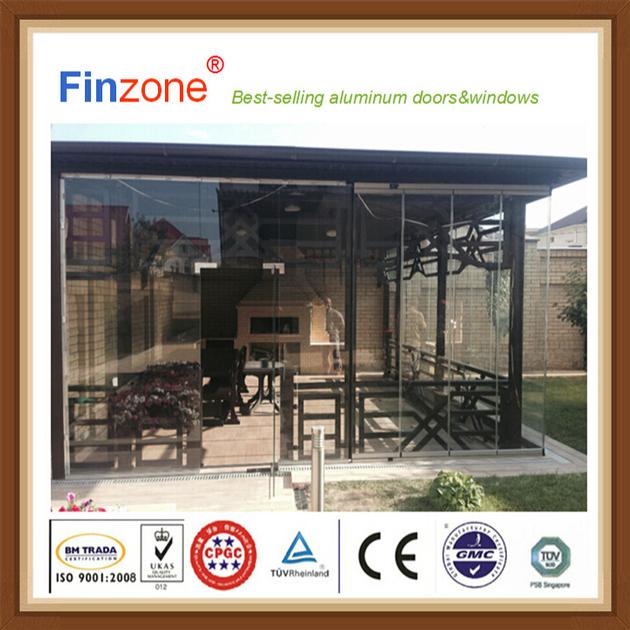 	2016 new frameless terrace glazing aluminum window