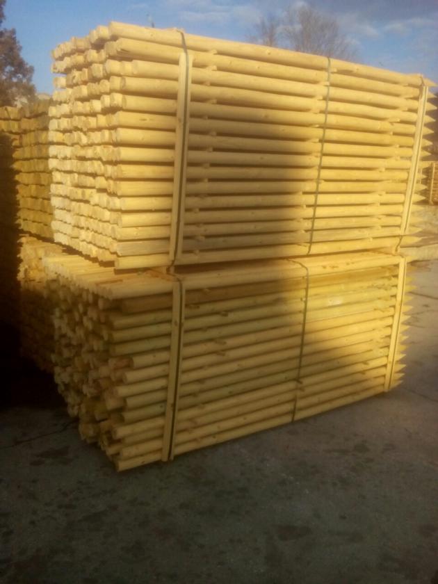 Electrical Wood Poles Coniferous Lathed And